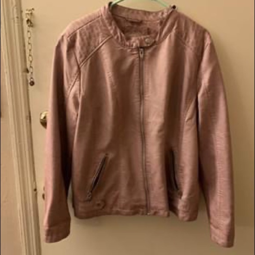 faux leather jacket